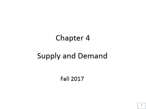 经济学原理曼昆第七版讲义SupplyandDemand