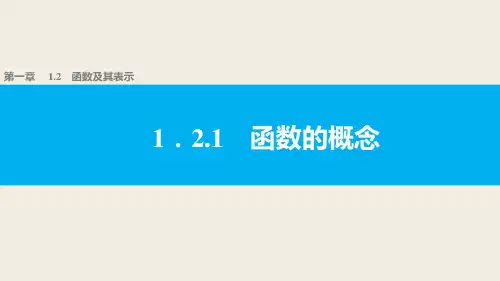 高一数学必修一配套课件：第一章1.2.1函数的概念