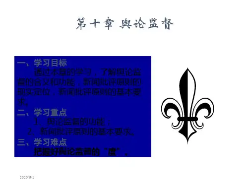 第十章舆论监督-资料