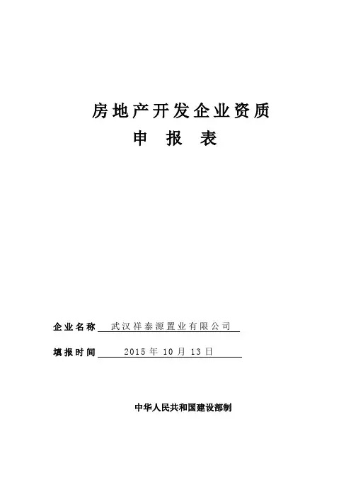 资质申报表