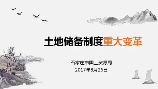 土地储备制度重大变革概述PPT(30张)