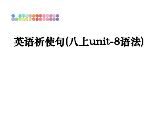 最新英语祈使句(八上unit-8语法)PPT课件