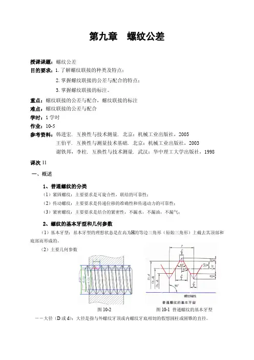 螺纹公差(重要解读)
