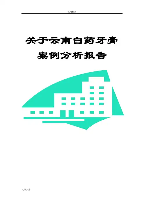 云南白药案例分析报告报告材料