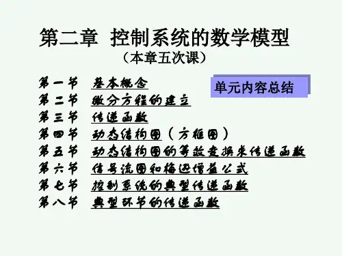 控制系统数学模型种类