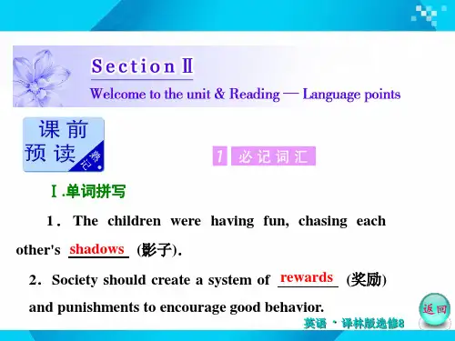 高二英语译林版选修八课件：Unit 3 Section Ⅱ 
