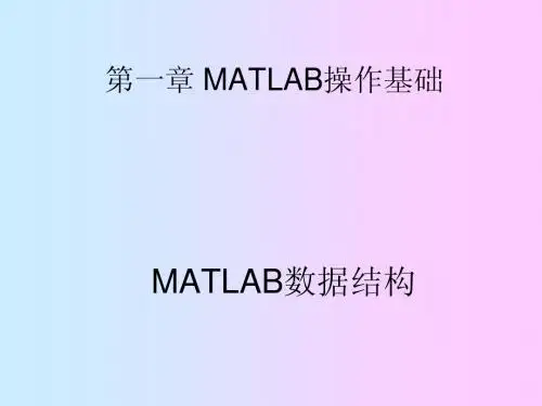 第1.2章 MATLAB操作基础