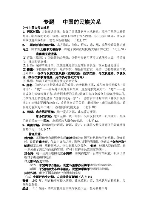 中国古代的民族关系和边疆管理