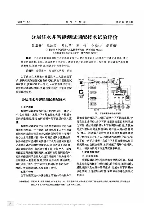 分层注水井智能测试调配技术试验评价