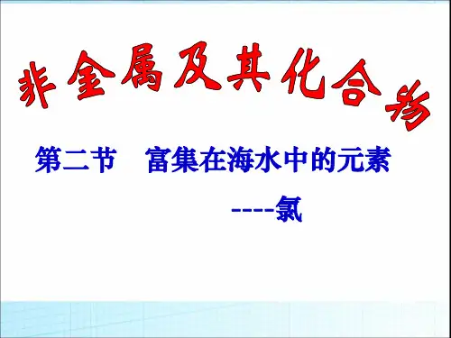 4.2富集在海水中的元素-氯ppt
