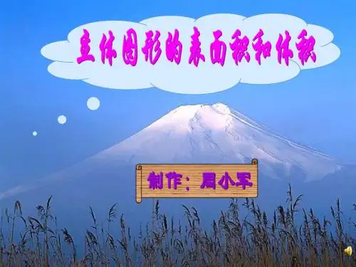 立体图形的表面积和体积