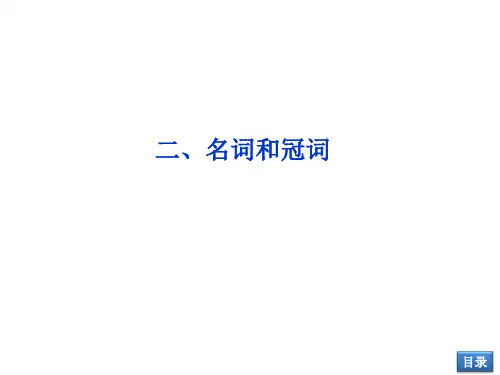 【优化方案】2014届高考英语(大纲版)一轮复习配套课件：语法专项突破二 名词和冠词
