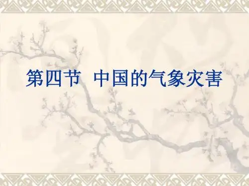 气象灾害公开课