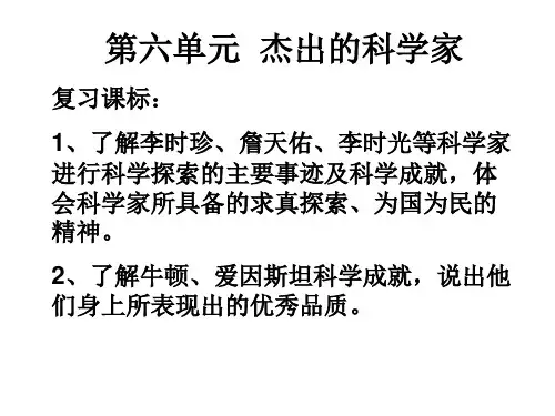 人教版高中历史选修4 单元综合六：第六单元复习课件1