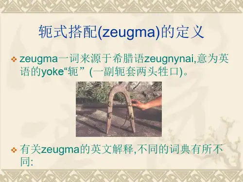英语修辞轭式搭配的用法