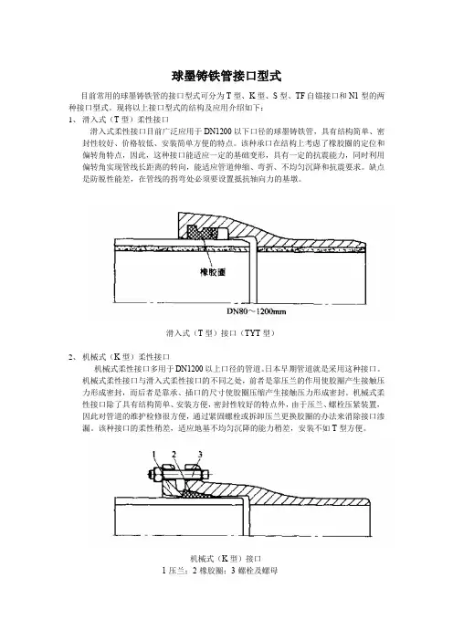 离心球墨铸铁管接口型式