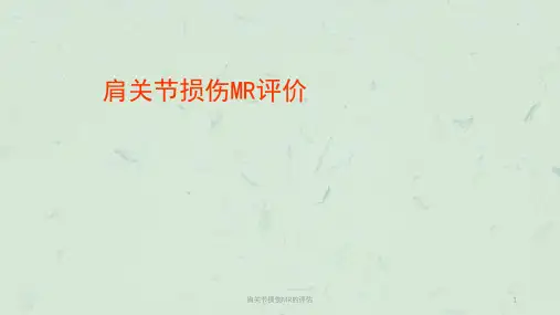 肩关节损伤MR的评估课件