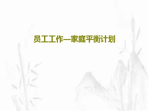 员工工作—家庭平衡计划19页PPT
