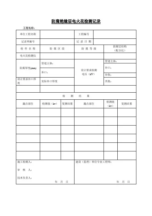 电火花检测