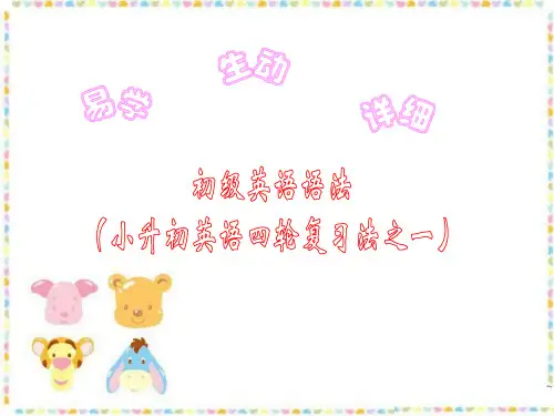 小升初英语句子结构