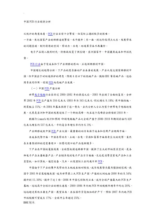 中国PCB行业现状分析