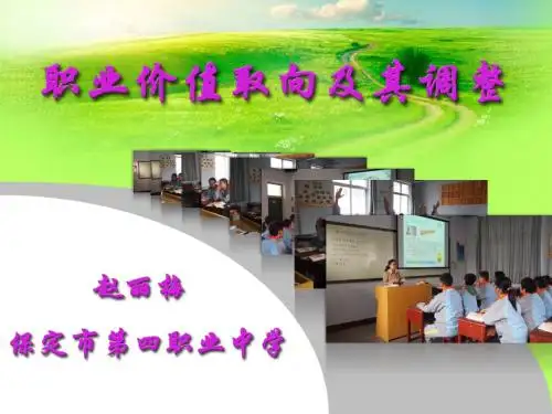 《职业职业价值取向及其调整》说课