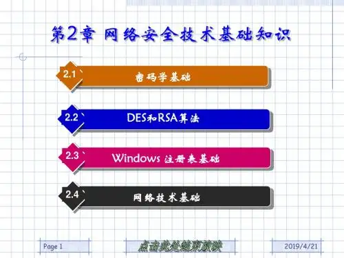 2019年-第2章网络安全技术基础知识-PPT精选文档