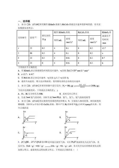 新人教版高中化学必修二第六章《化学反应与能量》检测(含答案解析)