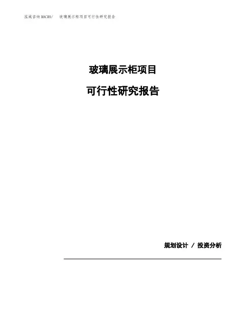 玻璃展示柜项目可行性研究报告(规划设计模板)