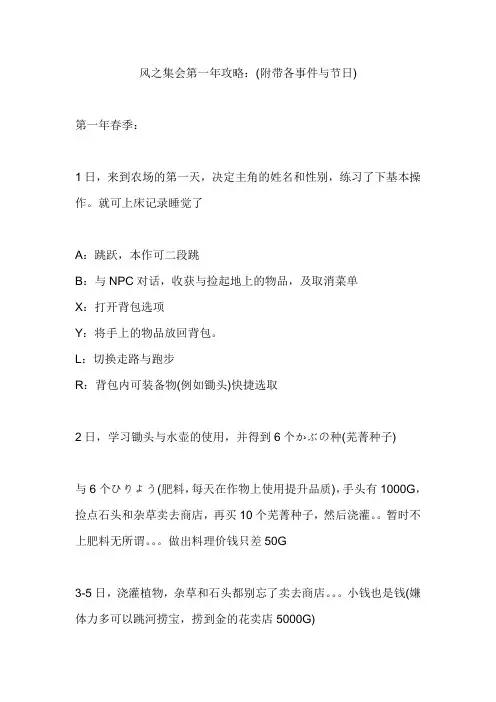 牧场物语风之集市攻略 2