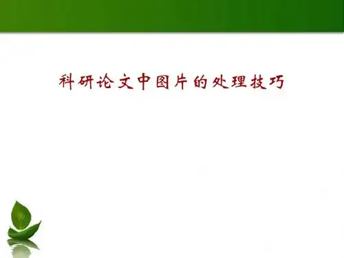 科研论文中图片的处理技巧