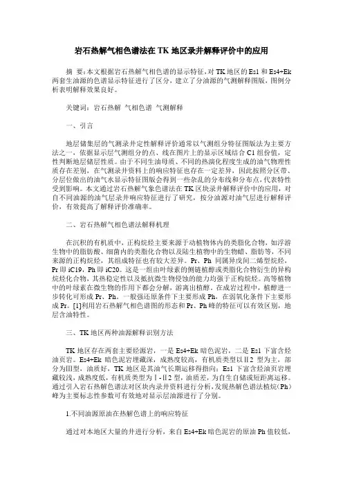岩石热解气相色谱法在TK地区录井解释评价中的应用