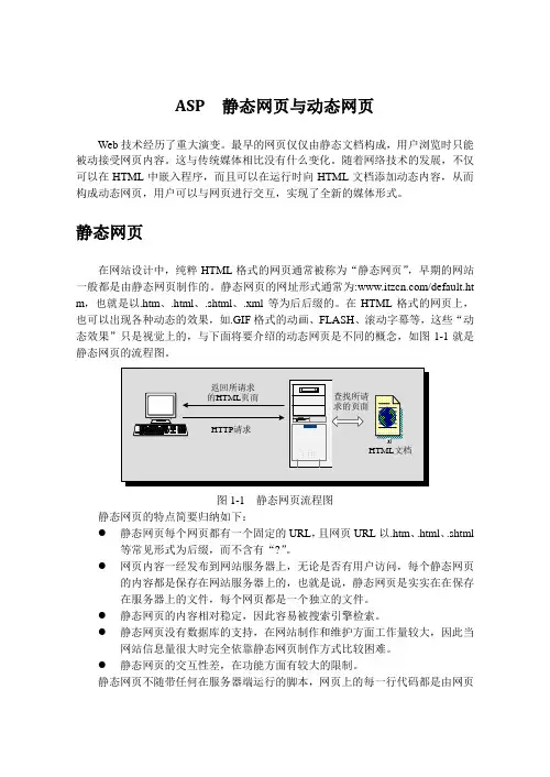 ASP  静态网页与动态网页