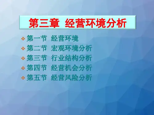 经营环境分析