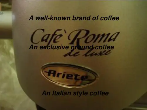 商务英语unit 2 caferoma (1)