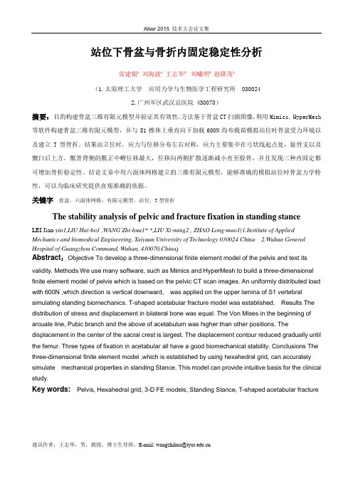 雷建银_站位下骨盆与骨折内固定稳定性分析