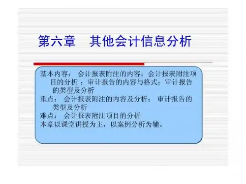 第六章 其他会计信息分析-文档资料