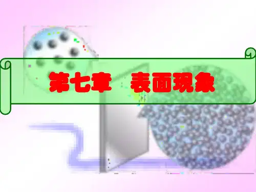 7.1表面积与表面吉布斯能