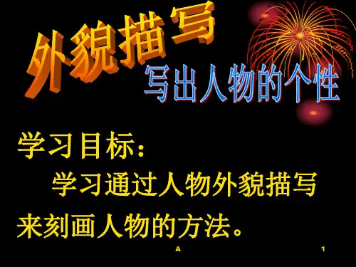 肖像描写课件