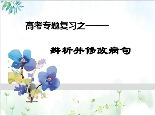 高考语文修改病句专题PPT精品课件