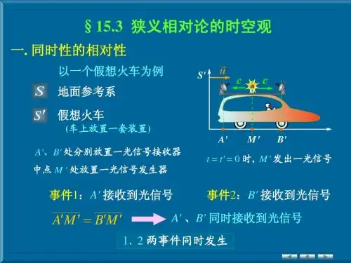 狭义相对论时空观(清华)
