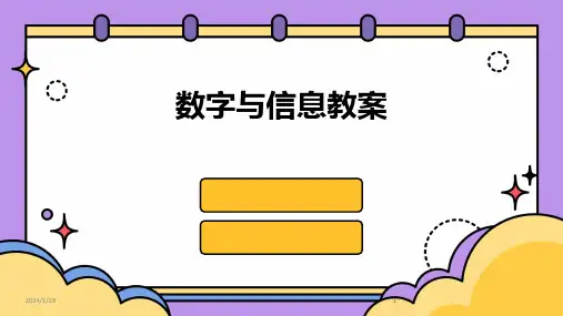 2024版数字与信息教案
