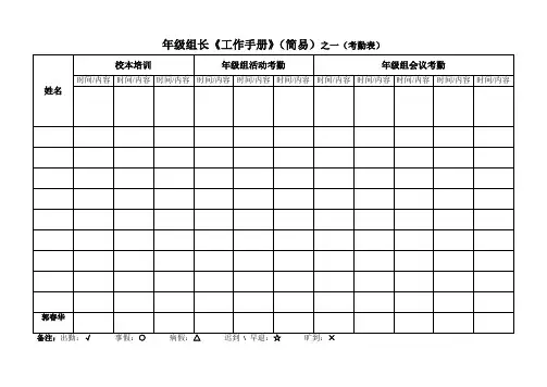 年级组长工作手册
