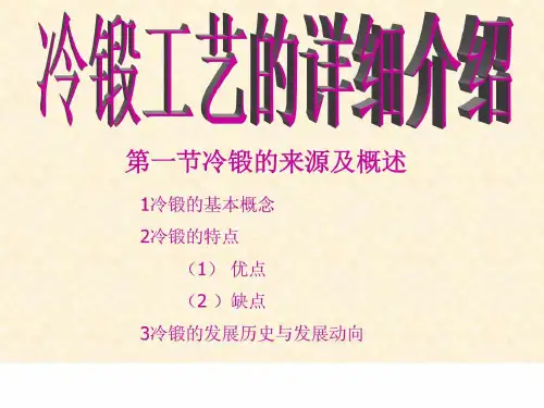 冷锻工艺的详细介绍