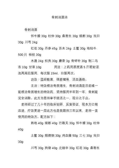 骨刺消酒消