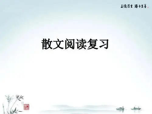 高考散文阅读复习