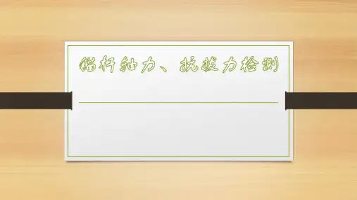 锚杆轴力、抗拔力检测