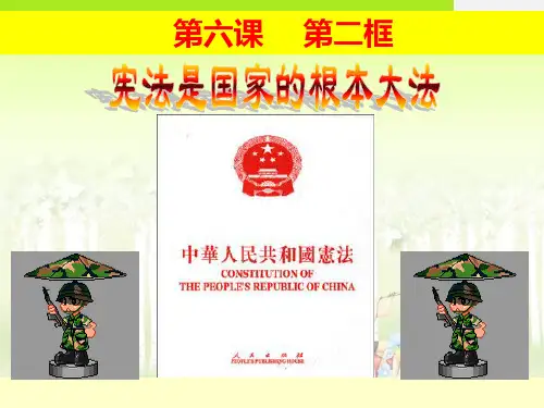 最新人教版九年级思品(政治)全册宪法是国家的根本大法PPT