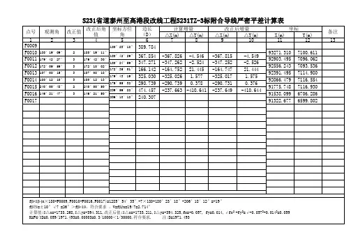 附合导线成果12