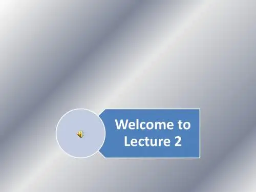 Welcome to Lecture 1